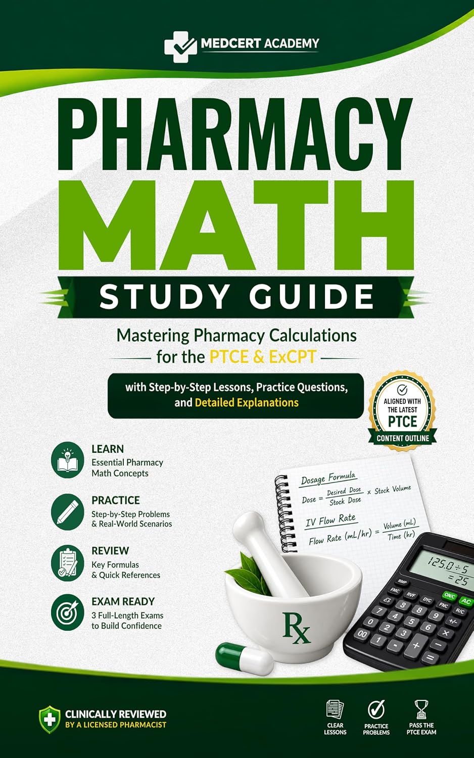 Pharmacy Math Study Guide cover