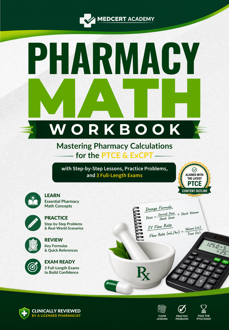 Pharmacy Technician Math Workbook cover